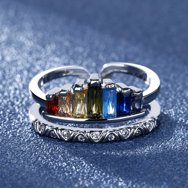 Rainbow crown online ring