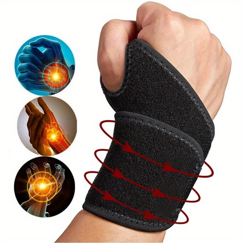 1 pc bande de soutien réglable pour attelle de poignet, sangles de  compression, chaînes de poignet de main pour l'entraînement sportif fitness