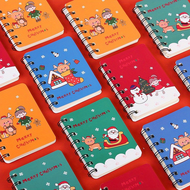 12 Piezas Mini Cuadernos Navideños Bloc Notas Regalos Fiesta - Temu Spain