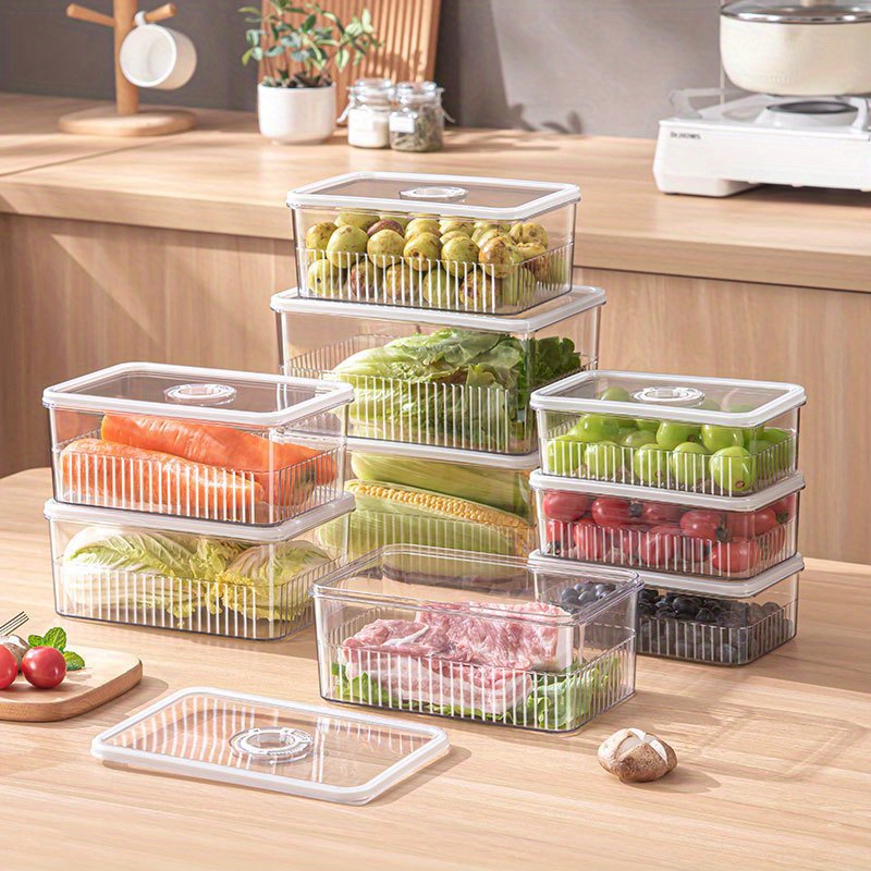 Portable Refrigerator Storage Box Stackable Kitchen Fruit - Temu