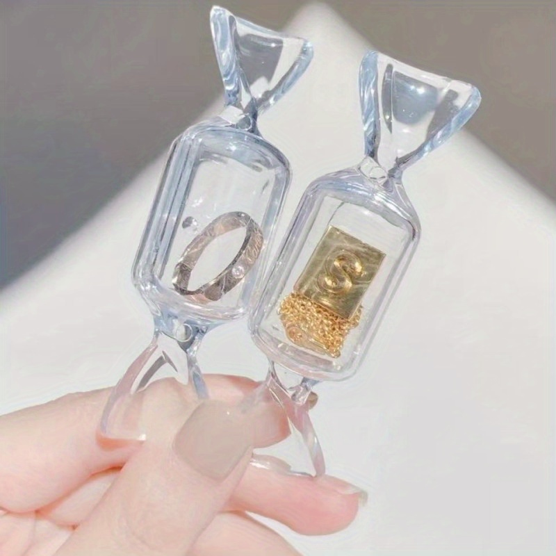 Crystal Transparent Candy Color Storage Box Jewelry Box Mini - Temu