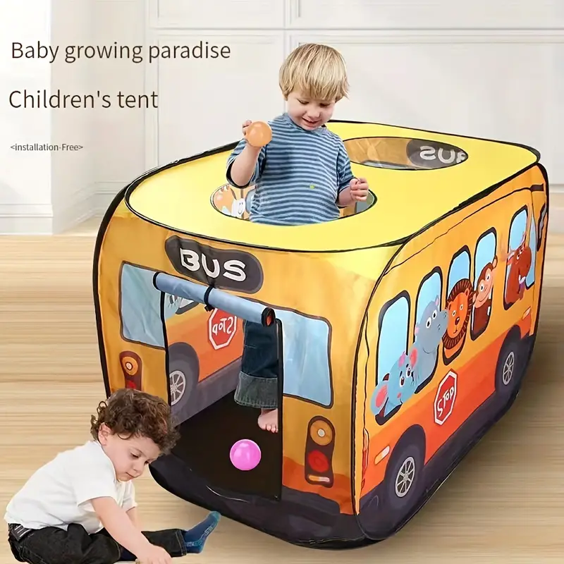 Interactive Cartoon Bus Game House - Automatically Pops Open For Hours Of  Outdoor Fun For Kids - Temu
