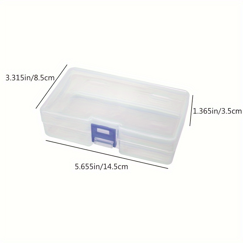 6pcs Transparent Plastic Square Box, 4.5cm/1.77inch, Clear Storage