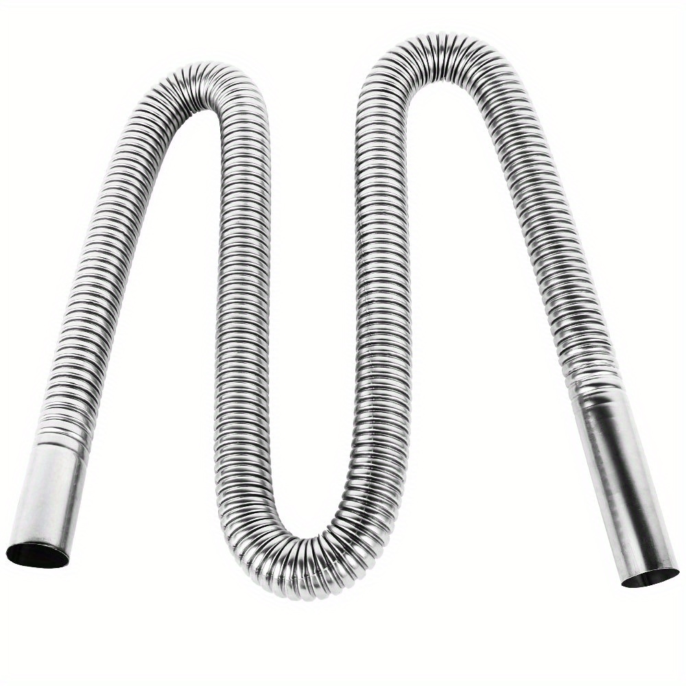 1pc Stainless Steel Exhaust Pipe Flexible Pipe Air Heater Exhaust Pipe  Exhaust Hose Auto Accessories