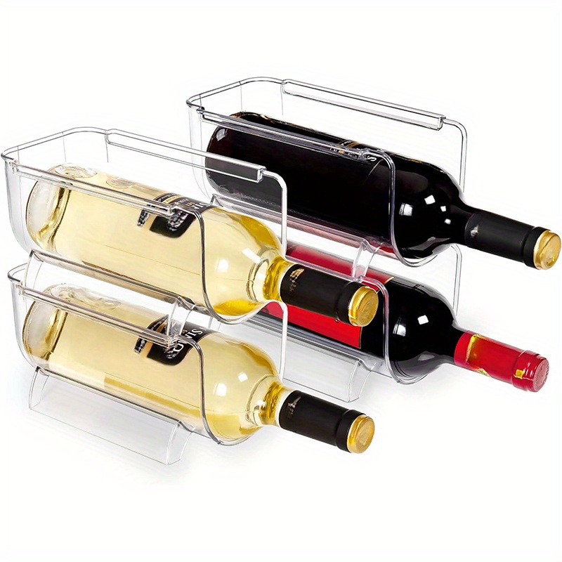 Transparent Refrigerator Wine Holder Stackable Plastic Wine - Temu