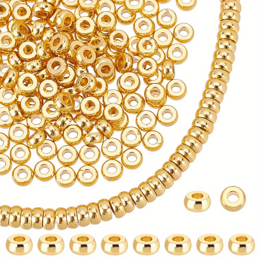 Brass Disc Spacer Beads Golden Silver Rose Golden Flat - Temu