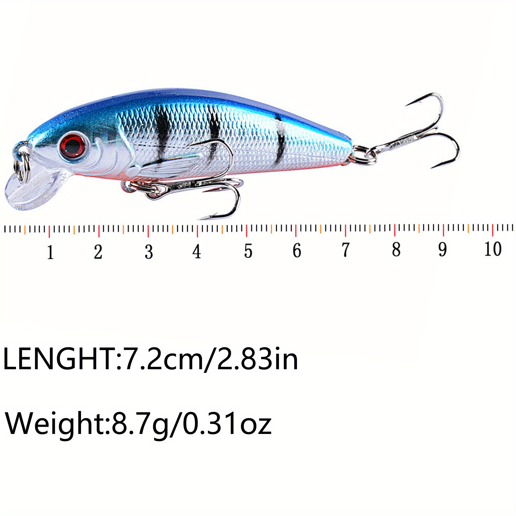 1pcs Laser Slow Minnow Fishing Lure Set 3.8g 6.5cm Wobblers