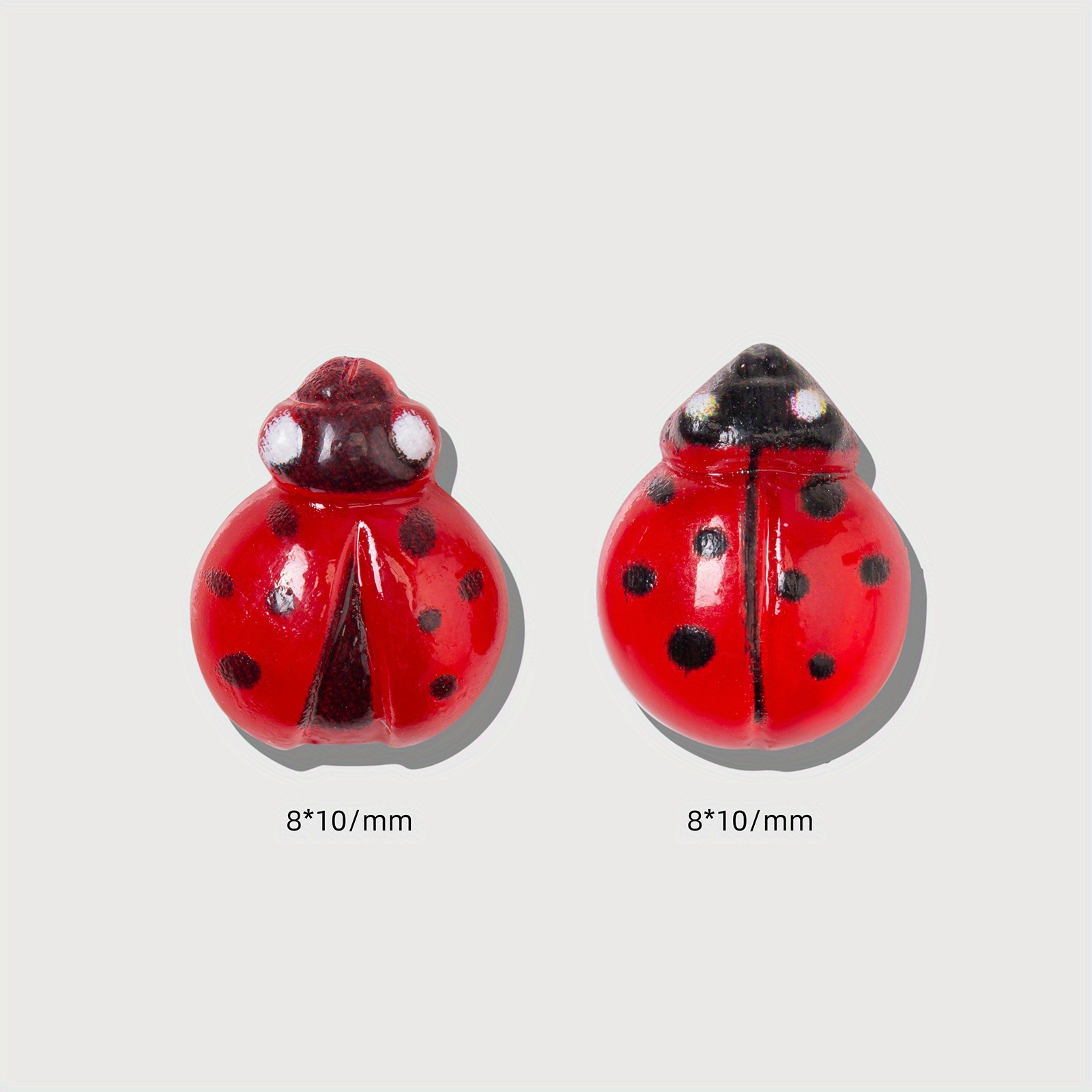 Seven Star Ladybug Nail Charms Cute 3d Cartoon Red Ladybug - Temu