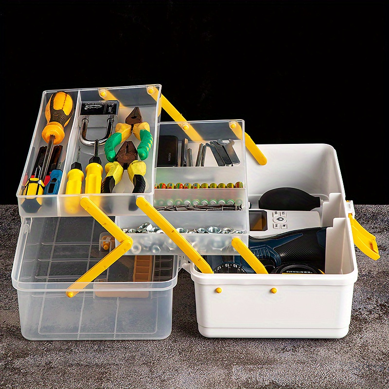 Fdit Boîte à outils en fer Support de conteneur de boîte de rangement d' outil de réparation de boîte à outils multifonction - Cdiscount Bricolage