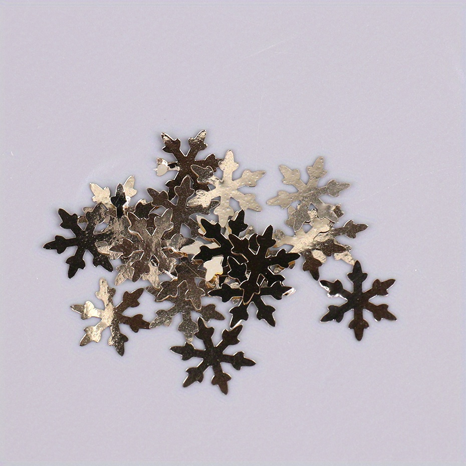 Ykohkofe New Nail Christmas Snowflake Sequins Mixed Alloy Ornament