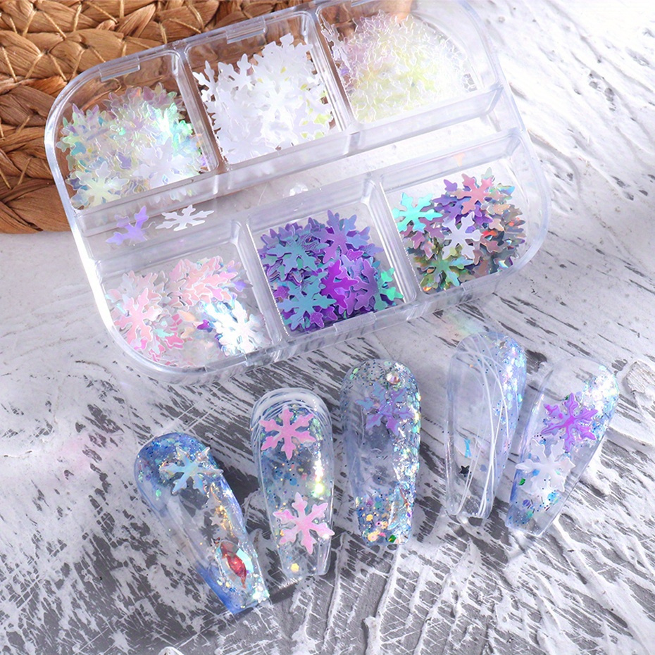 Snowflake Glitter - 6 Colors/Box