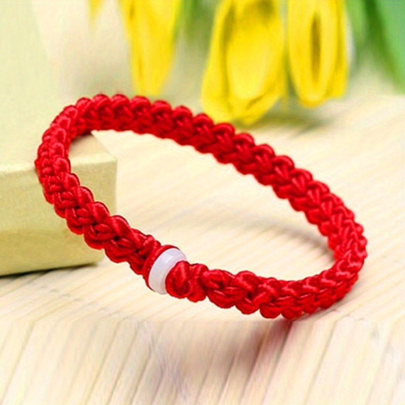 String Braided Hand Rope Material Thin Red String Red String - Temu