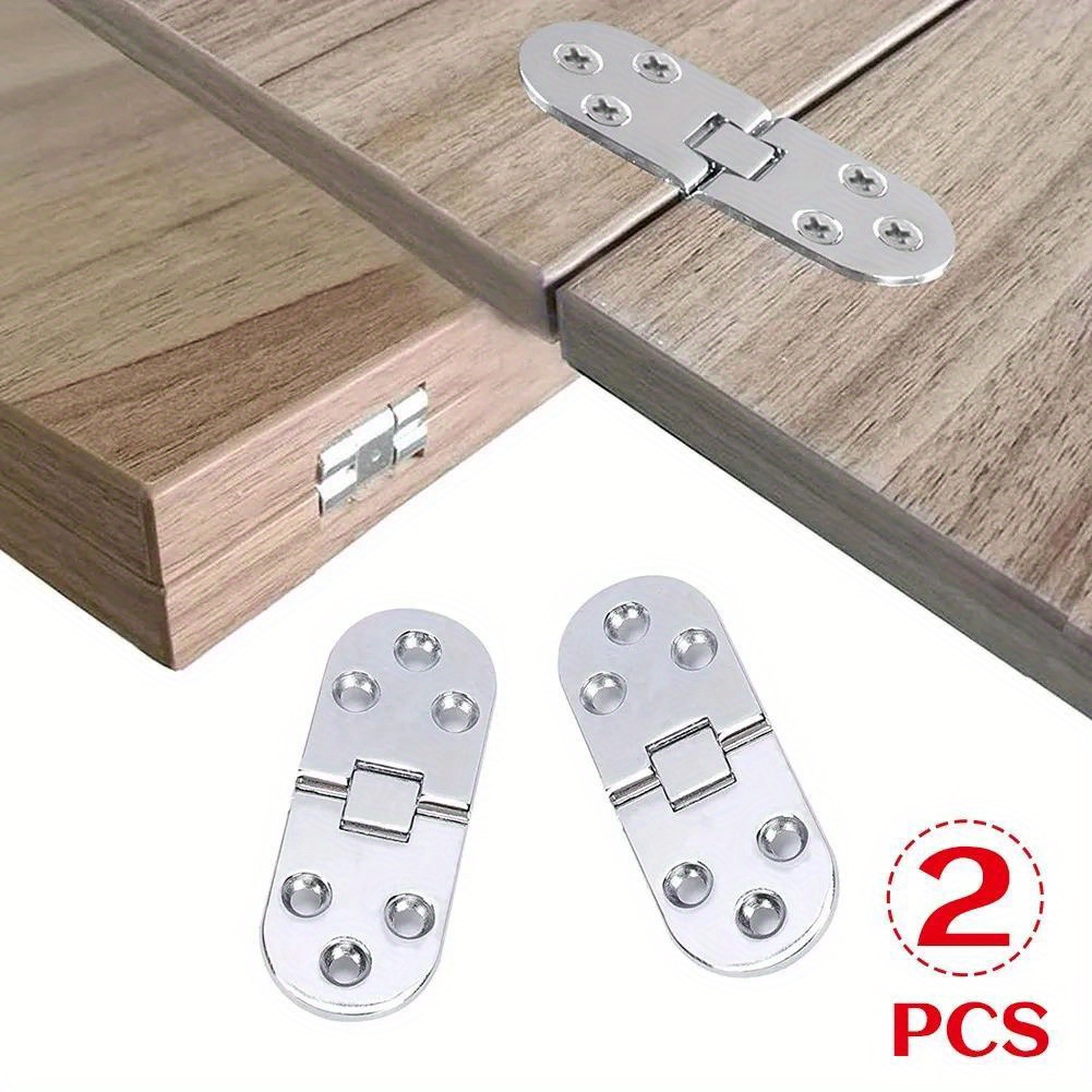 

2pcs Folding Table Hinges, Self Supporting Folding Table Cabinet Door Hinge, Flush Mounted Hinges For Kitchen Furniture Fittings