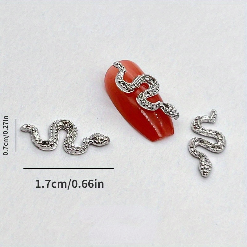 Nail Charms，Snake Nail Art Charms 3D Nail Rhinestones，for Nail Art  Accessories 