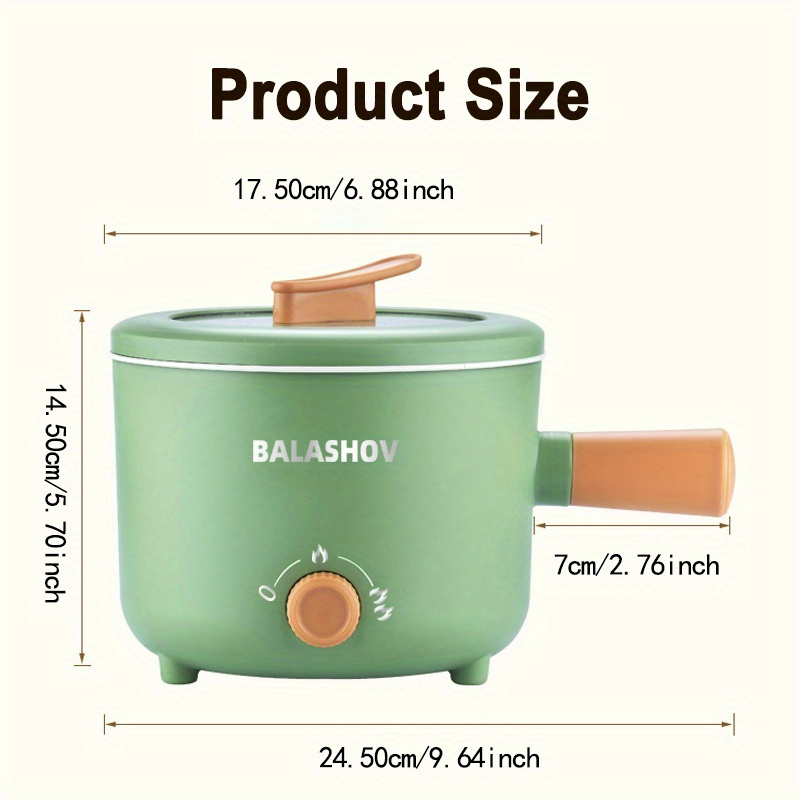 Electric Pot With Steamer Rack Non stick Pan Portable Non - Temu