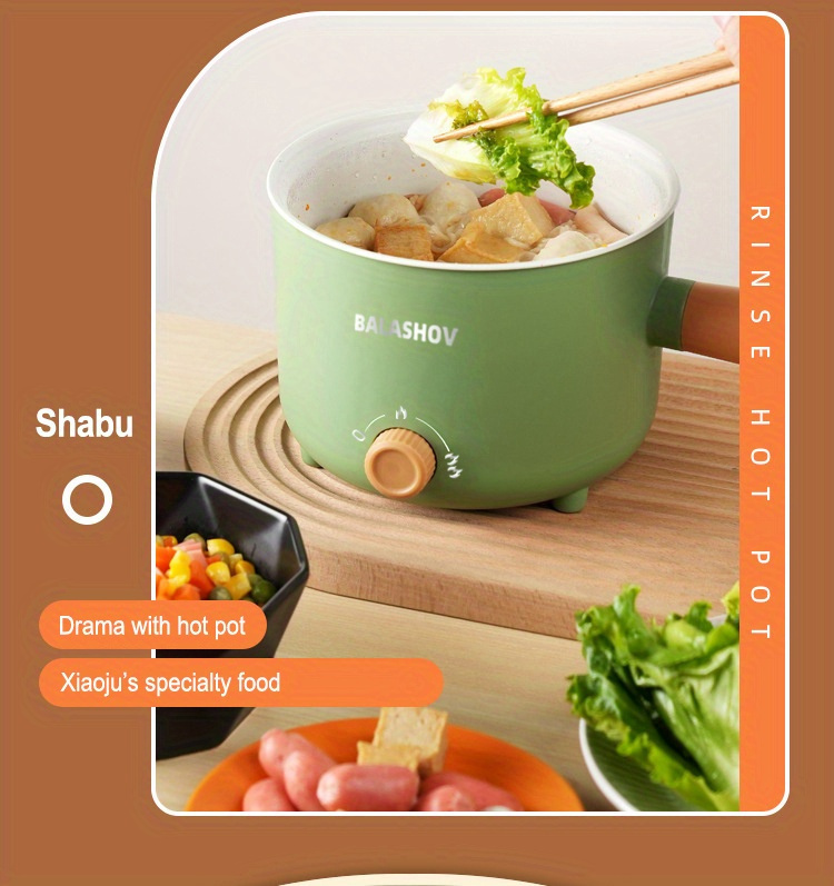 Hot Pot Electric, Rapid Noodles Cooker, Stainless Steel Electric Pot  1.6 Liter, Perfect for Ramen, Egg, Pasta, Dumpling, Soup, Porridge, Oatmeal  with Temperature Control and Keep Warm Function 28.99