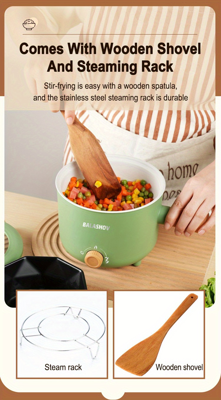 Electric Pot With Steamer Rack Non stick Pan Portable Non - Temu