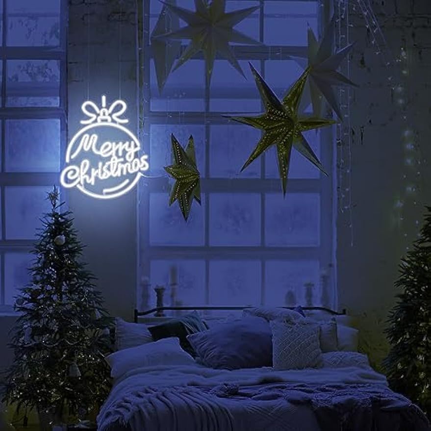 メリークリスマスledネオンサイン usb駆動のホワイトアクリル壁飾り