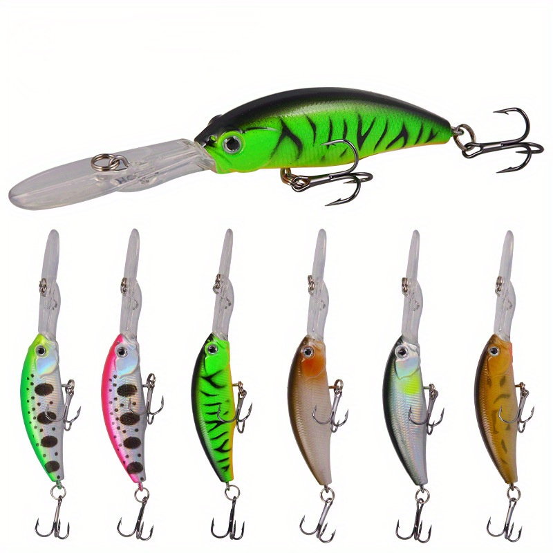 Floating Minnow Fishing Lure Long Tongue Crankbait Treble - Temu