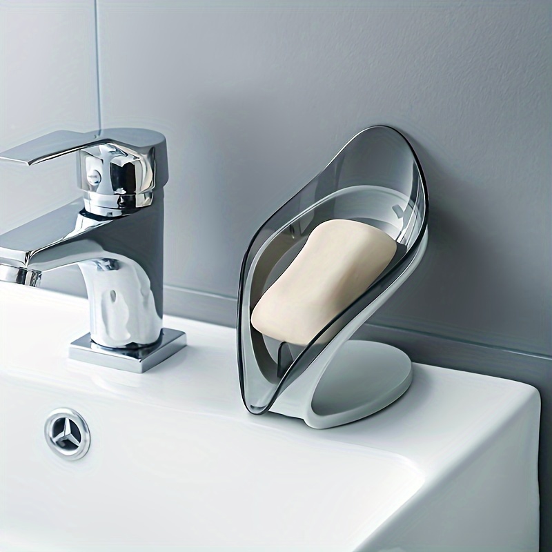 Leaf Shape Soap Holder Self Draining Soap Dish Holder With - Temu