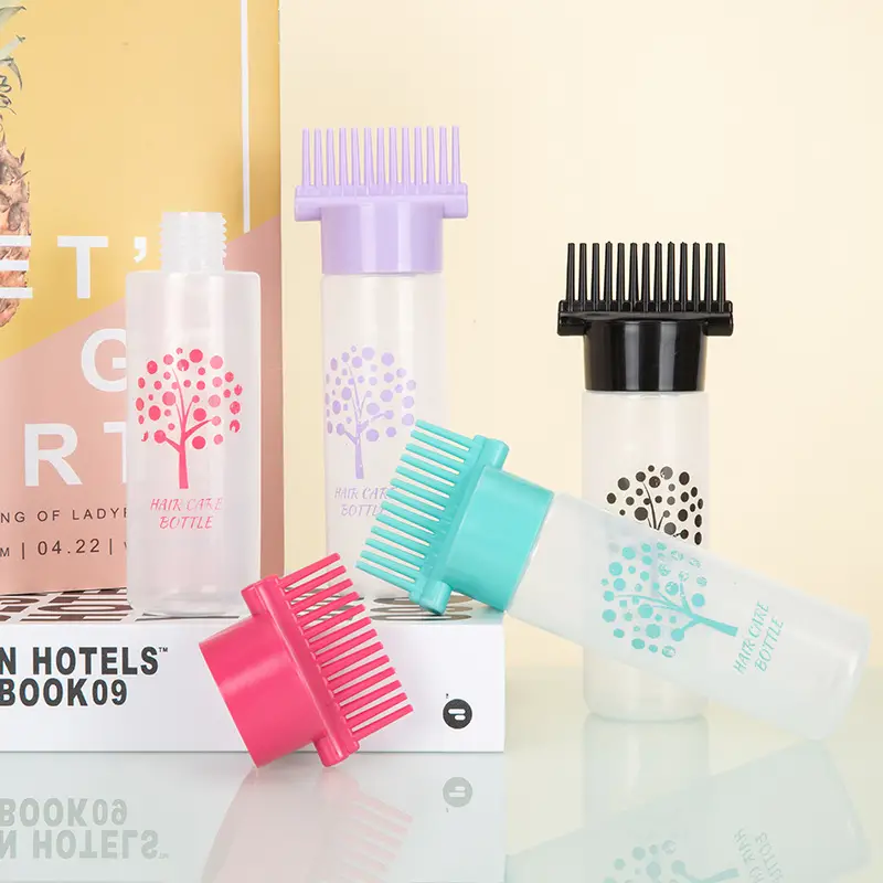 Plastic Root Comb Container Hair Dye Oil Applicator Bottle - Temu