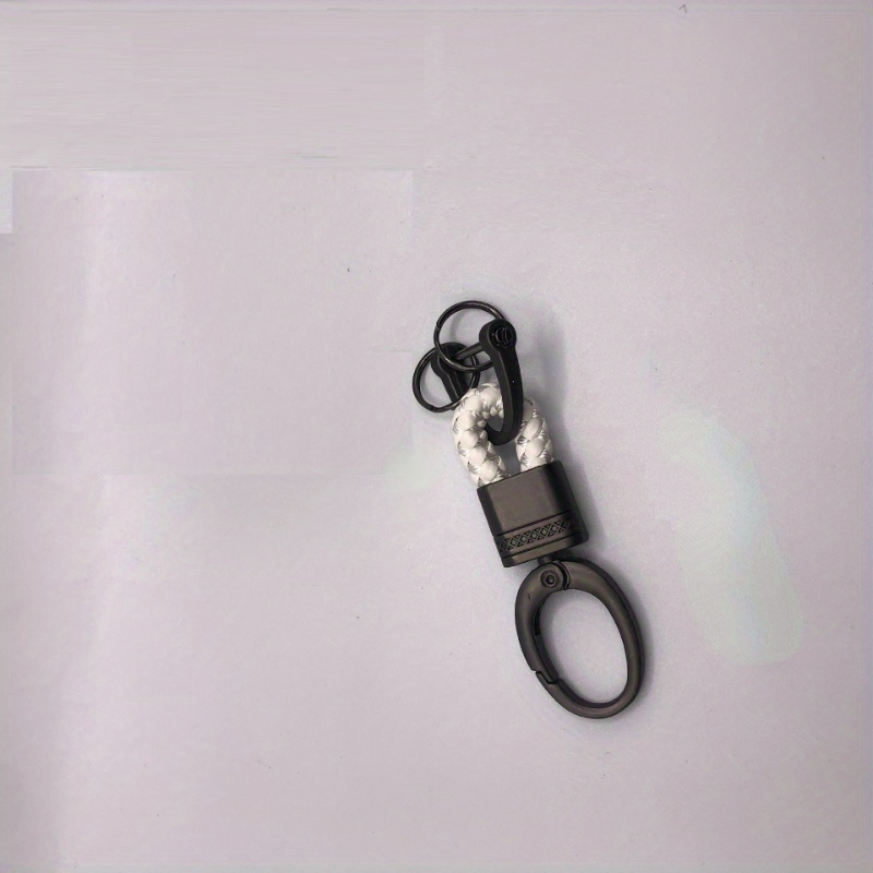 Leather Rope Keychain Hand Woven Horseshoe Buckle Key Ring - Temu
