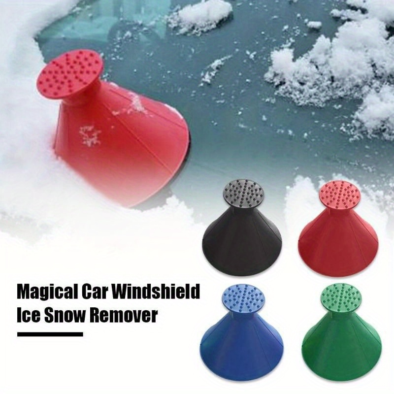 Magischer Eiskratzer für Auto Windschutzscheibe - 2 Pack Kegel Magic Auto  Eiskratzer mit Trichter, Runder Schneeschaber Blau Enteiser Schnee