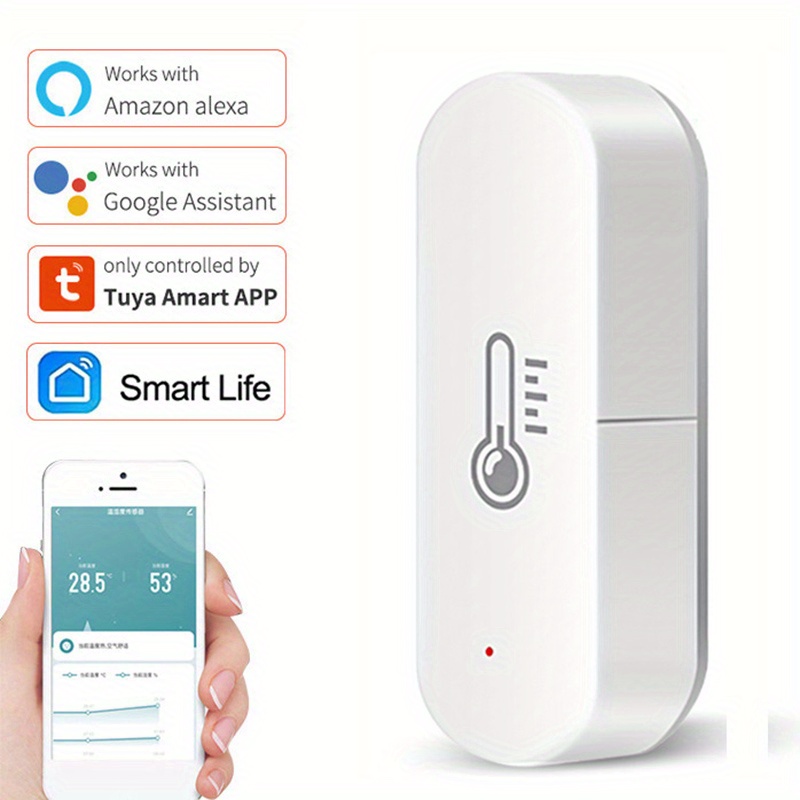 Zigbee Tuya Living Room Bedroom WiFi Temperature Humidity Sensor Office  Smart Notification Push Alarm Home Intelligent Supplies 