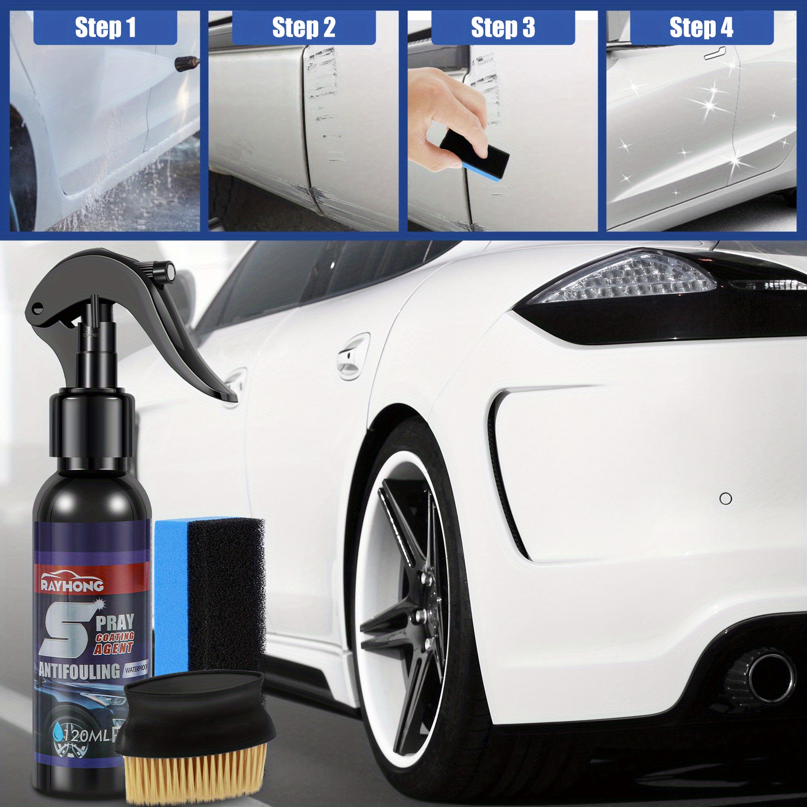 Car Coating Spray 3 In 1 Ceramic Spray Coating High Protection Nano Coating  Spray Nano Polishing Spray Plastic Parts Refurbish Agent For Car