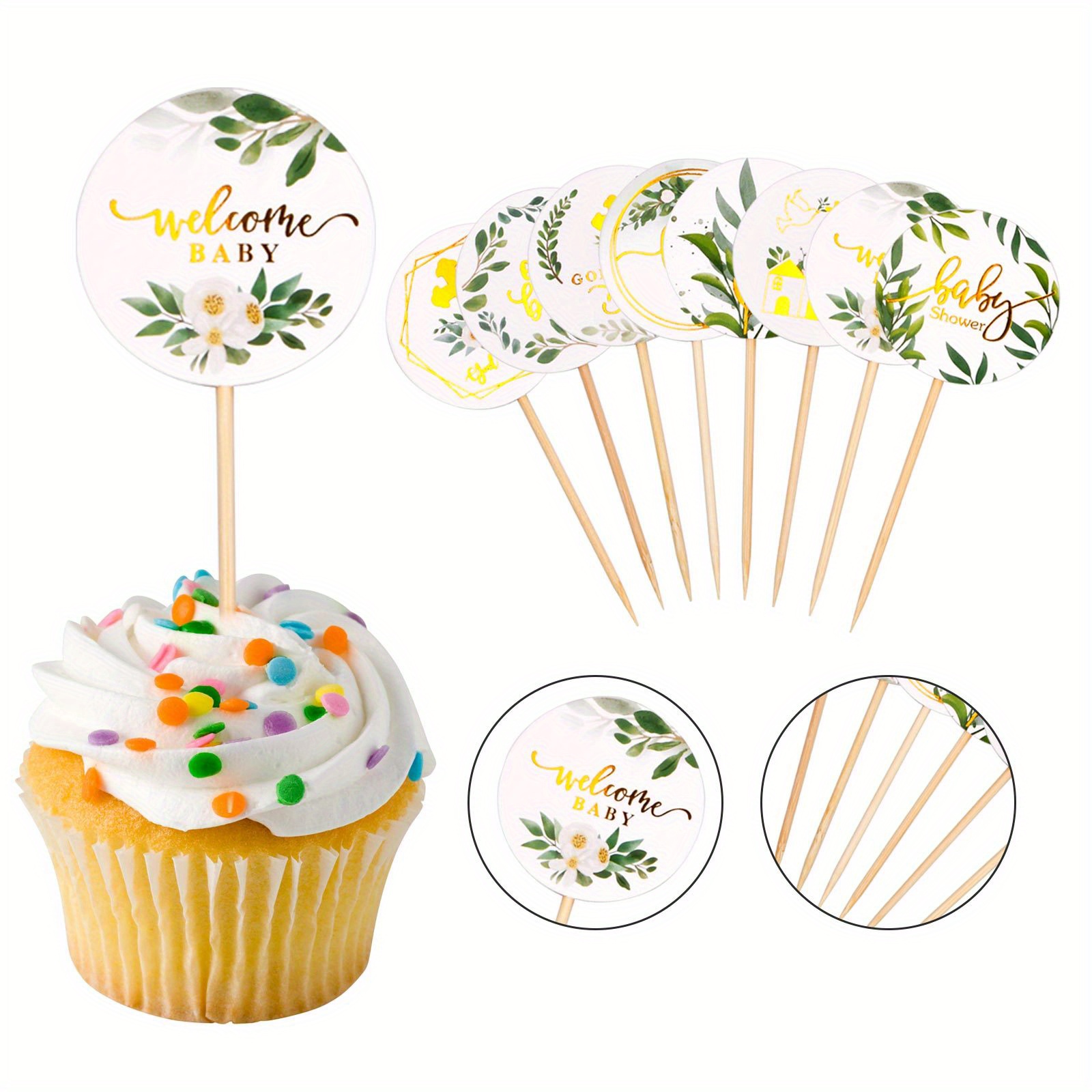 Baby Shower Cupcake Toppers Oh Baby Cake Topper Welcome Baby - Temu