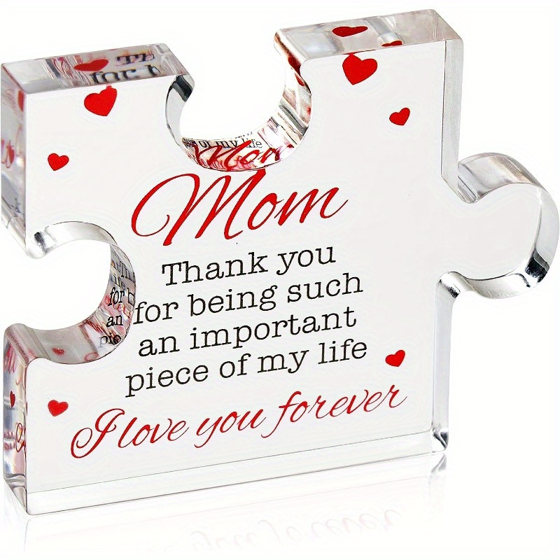 Acrylic Puzzle Plaque thank You Mom Gifts From Daughter For - Temu