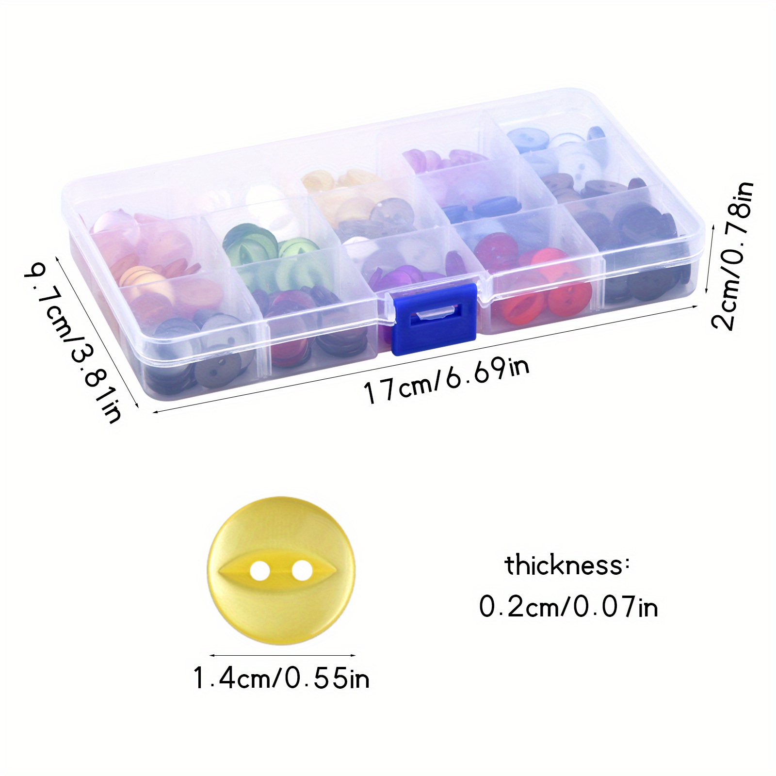 660pcs Buttons Mixed Resin Buttons Assorted Colorful Buttons Plastic Round  Ridge 2/4/6 Holes Sewing Buttons