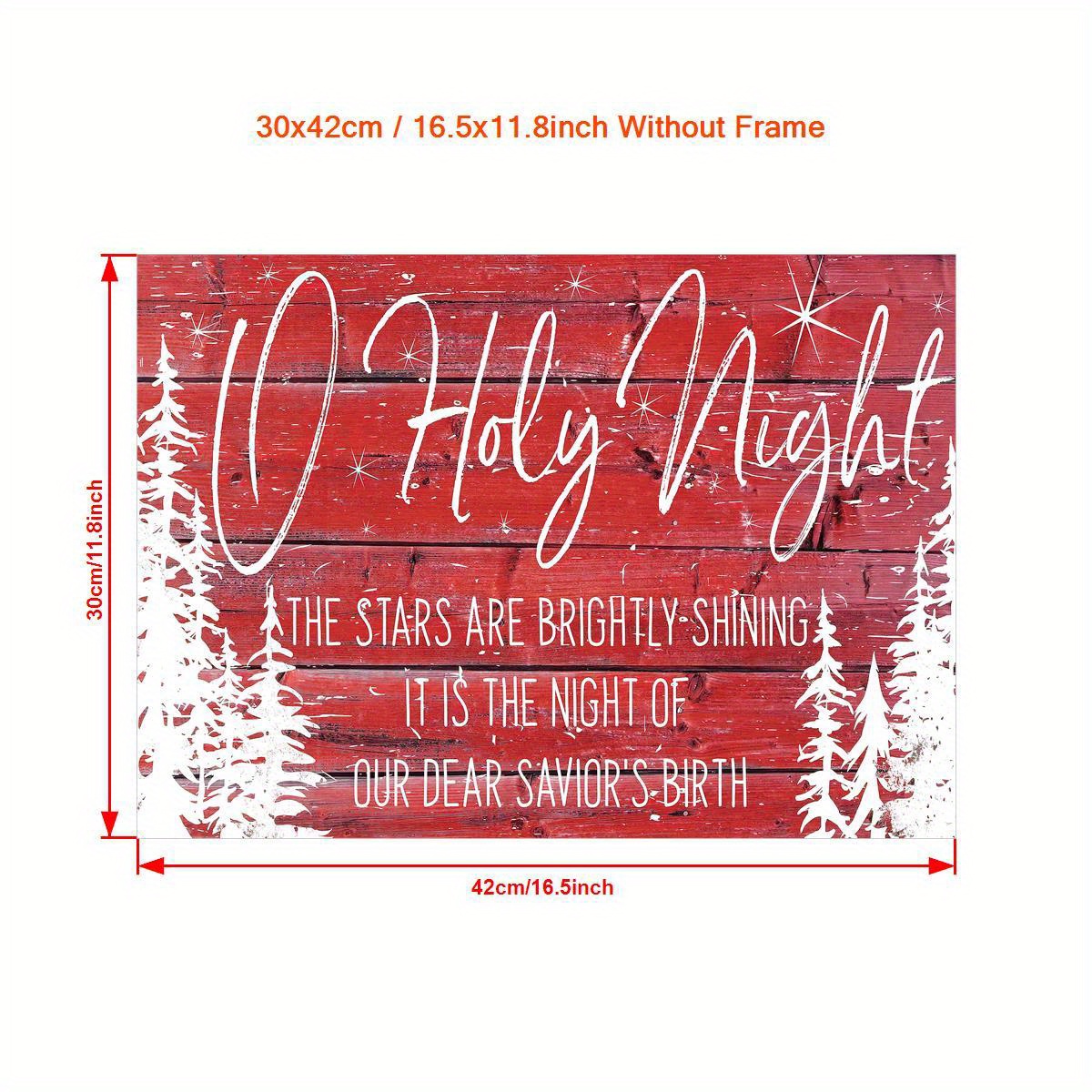 O Holy Night Vintage Style Christmas Lyrics Poster • Modern Farmhouse  Christmas Print • Christmas Wall Art • O Holy Night