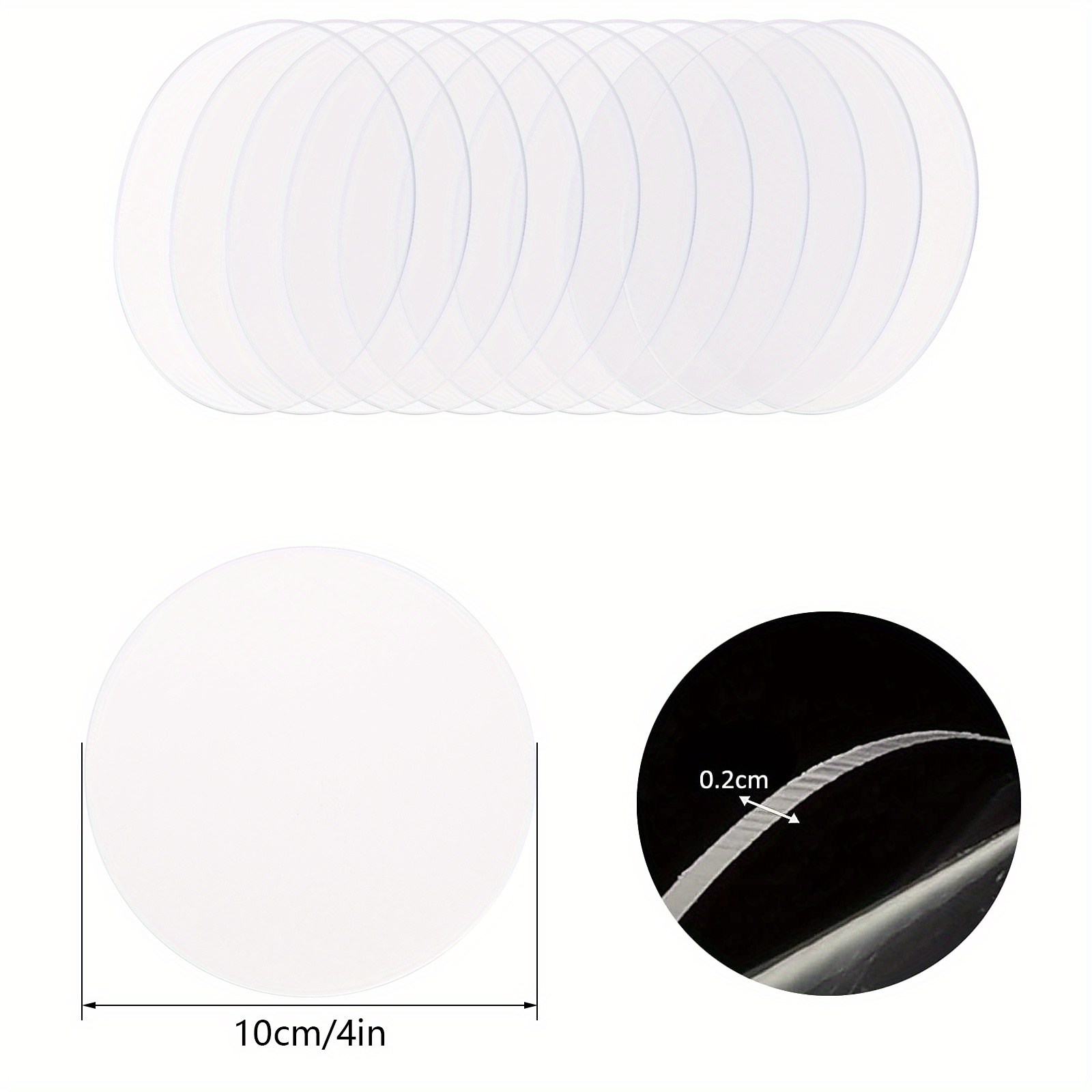 Clear Acrylic Circles Blank Transparent Acrylic Disc Blank - Temu