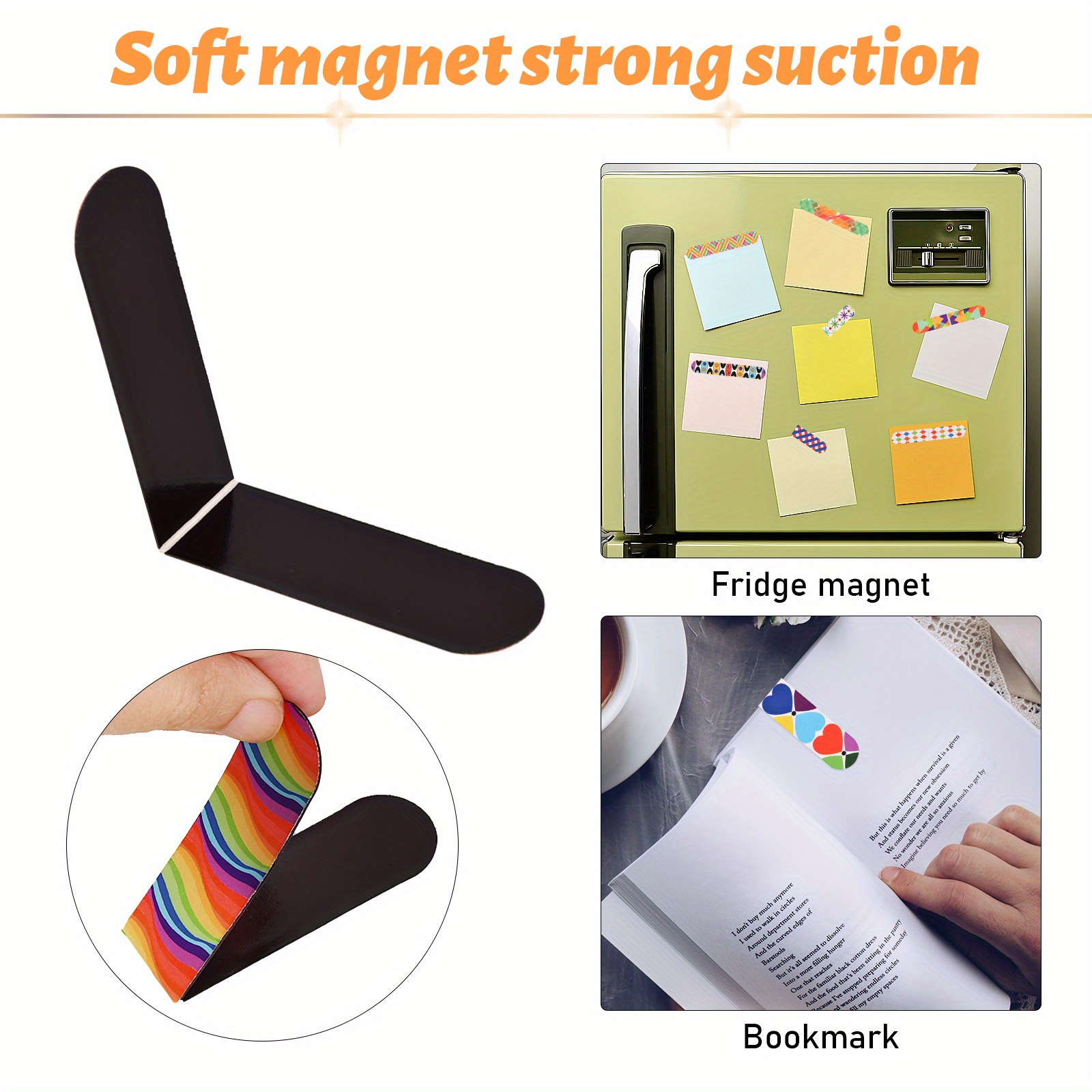 Buy 10 Pieces Magnetic Bookmarks Magnet Page Markers Assorted Book
