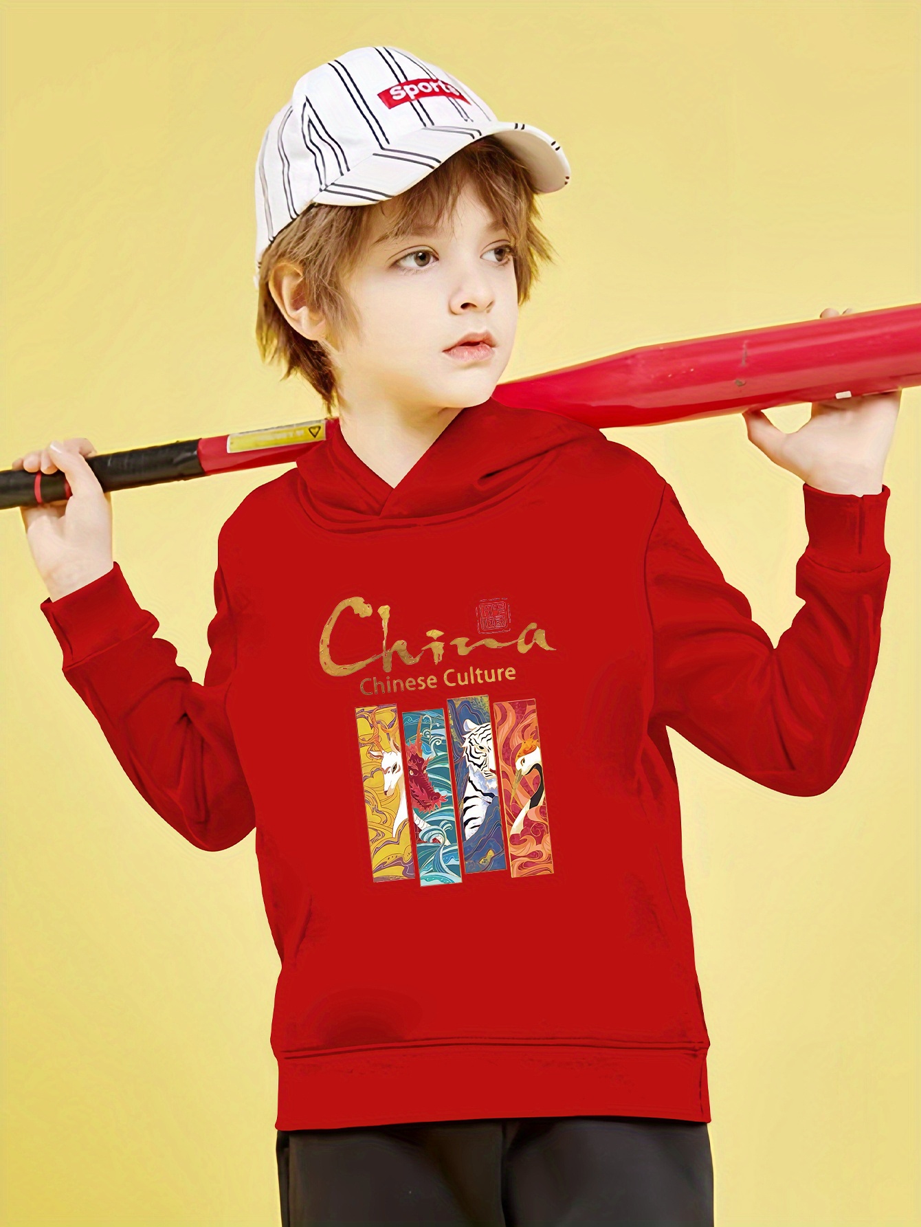 Red sweatshirt best sale for boys