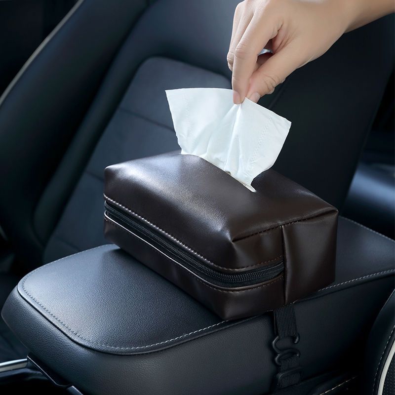 Kaufe Auto Multifunktionale Leder Tissue Lagerung Box Unter Sitz Auto  Rücksitz Papier Tasche Platzieren Wasser Tasse Kreative Auto liefert