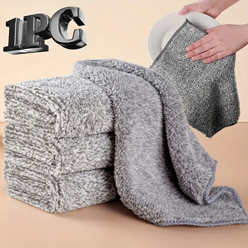 3/5pcs Microfiber Kitchen Towel Set Bamboo Fier Towels For Kitchen Soft  Dish Cloth Absorbent Cleaning Cloth Rags
