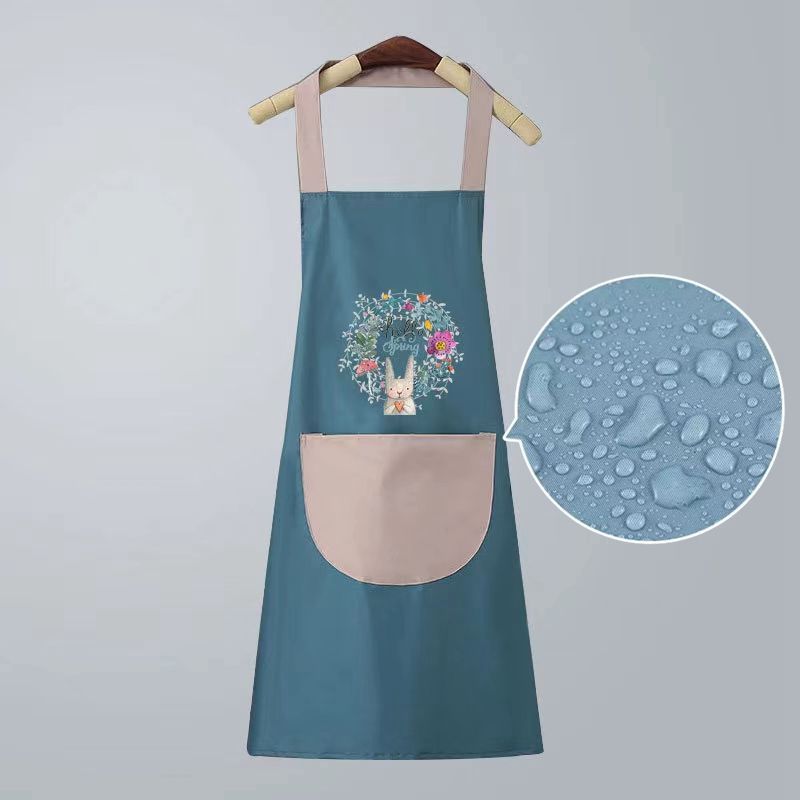 Apron Sleeveless Wipe Hand Cartoon Rabbit Women Apron Kitchen