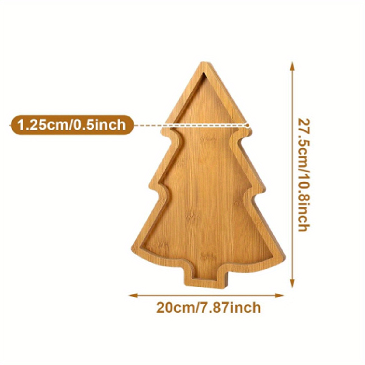 Wooden Christmas Dishes Christmas Tree Dinner Plate - Temu