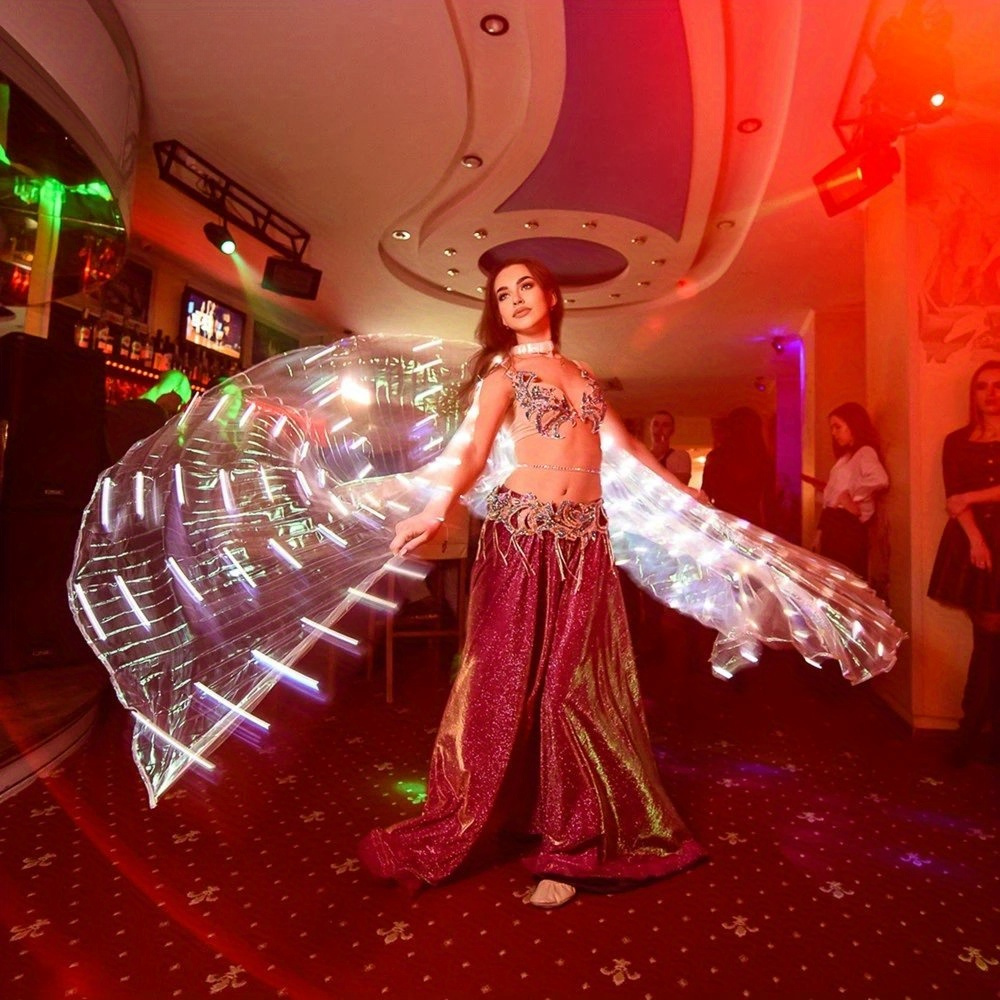New Belly Dance Led Isis Luminous Wings Belly Dance - Temu Canada