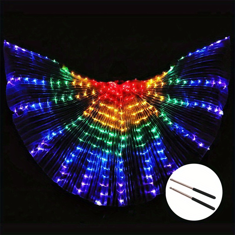 New Belly Dance Led Isis Luminous Wings Belly Dance - Temu