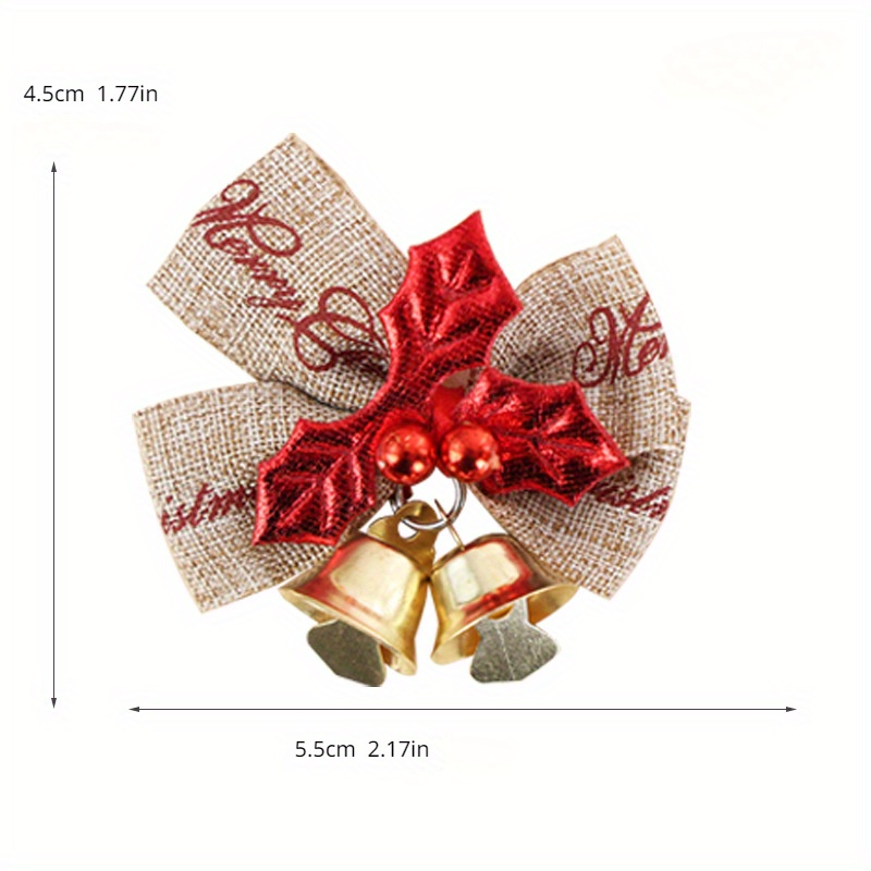 Gift Wrap Bow Christmas Gift Wrap Decoration Bow With Bells - Temu