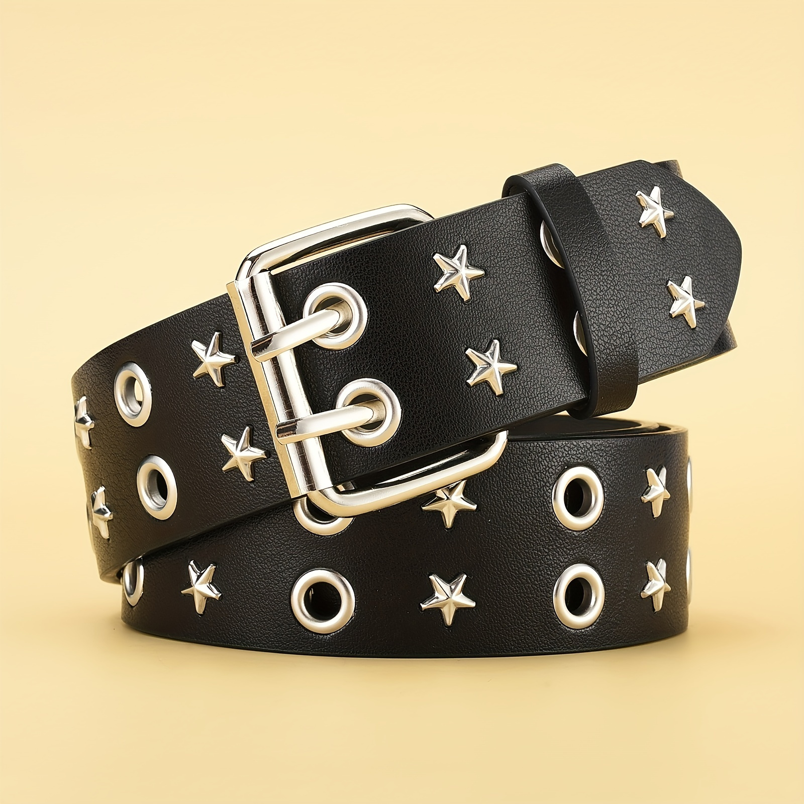 Hip Hop Style Rock Decorative Belt, Heart Buckle Men's Pants Belts - Temu