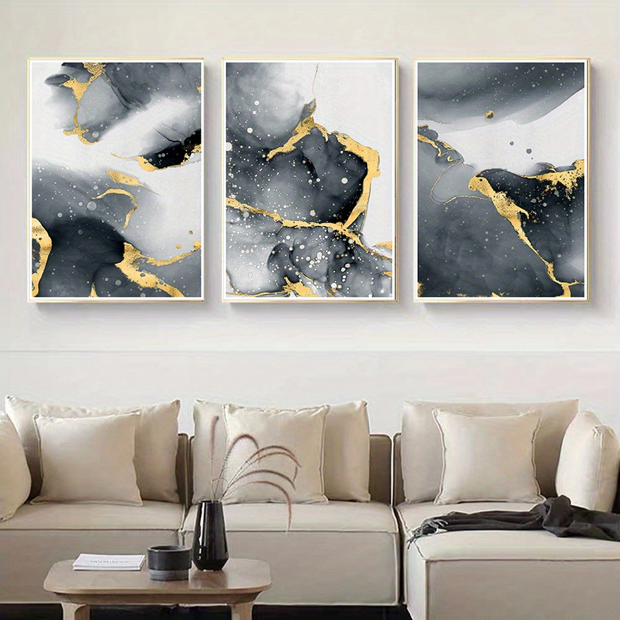 3 Pz/set Moderno Grigio Oro Marmo Astratto Poster Wall Art Tela Pittura  Stampe Immagini Soggiorno Camera Da Letto Interno Home Decor Senza Cornice,  50x70cm/19.68x27.56inch, Controlla Subito Le Offerte Di Oggi