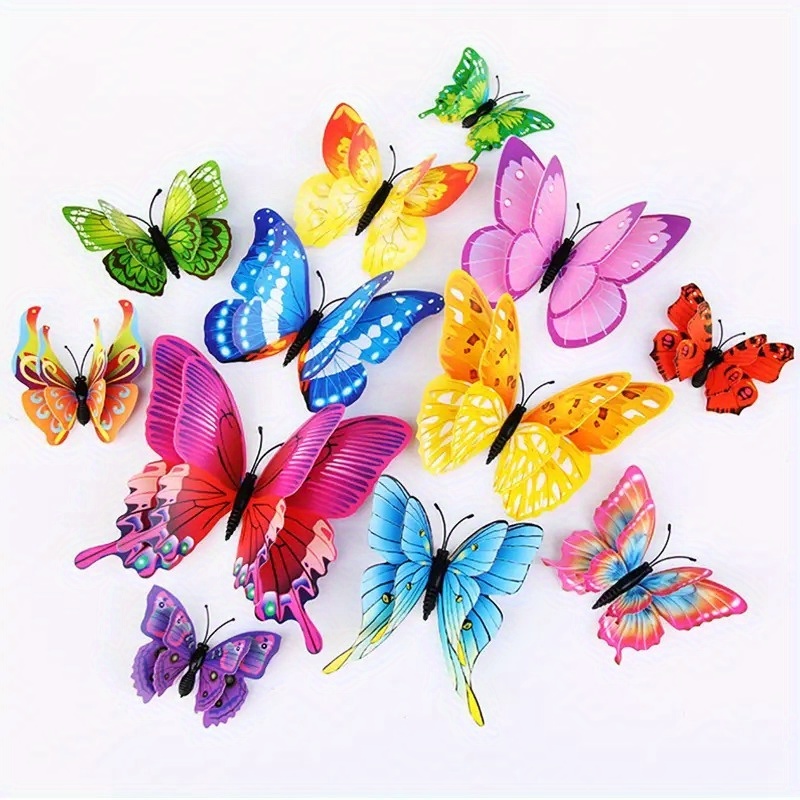 3d Butterfly Wall Decorations 3d Butterfly Stickers For - Temu