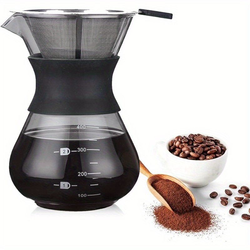 Pour Over Coffee Maker Coffee Pot With Stainless Steel - Temu