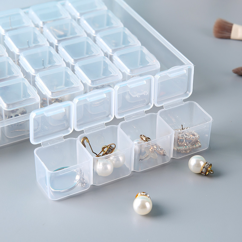 28 Separate Slots Plastic Empty Storage Box Nail Art Tools - Temu