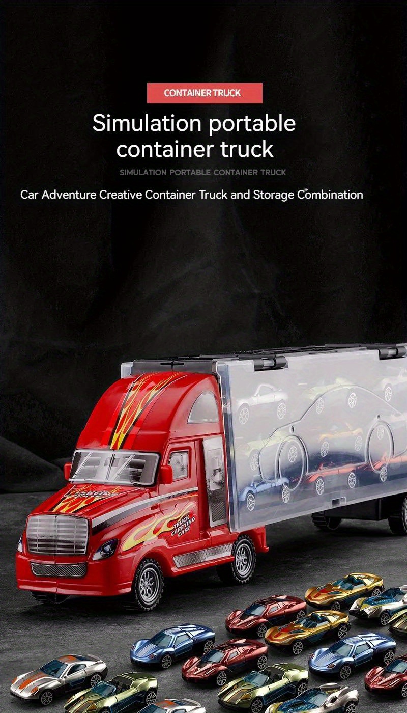 Große Transport Auto Container Träger Große Lkw Fahrzeuge Spielzeug Mit  Mini Diecast Autos Modell Spielzeug Für Kinder Jungen Geburtstag Geschenke  Von 242,92 €