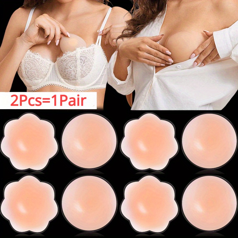 2Pcs Reusable Invisible Silicone Nipple Cover Self Adhesive Breast